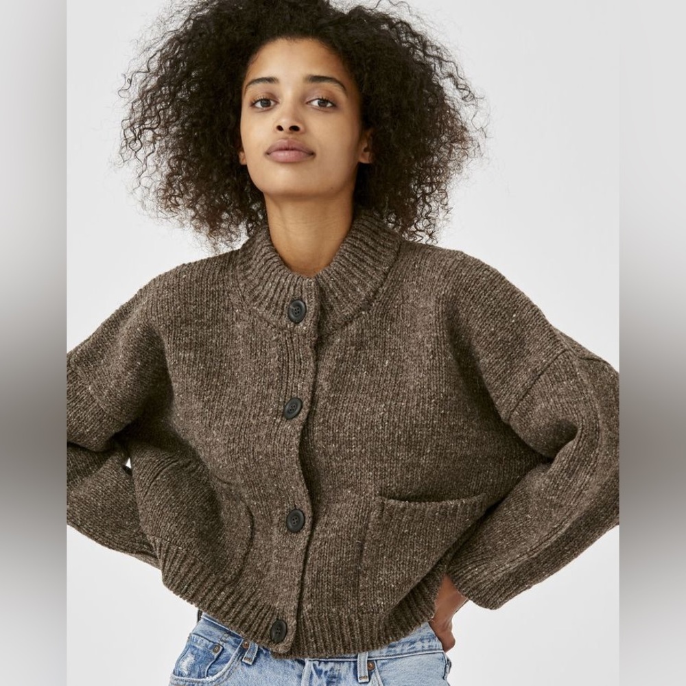 Babaa wool cardigan no23 in oak OS